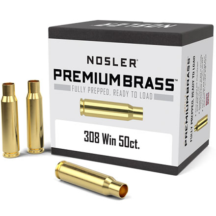 308 Winchester Premium Unprimed Rifle Brass 50 Count