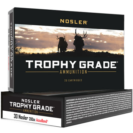 Nosler Trophy Grade 30 Nosler 200 Grain Accubond 20 Rounds