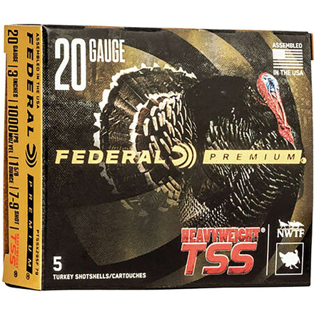 Federal Heavyweight TSS 20 Gauge 3" 1-5/8oz #7,9 Tungsten Super Shot 5 Rounds