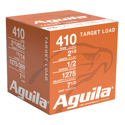 Aguila 410 Gauge 2-1/2" 1/2oz #7.5 Shot 25 Rounds 1275fps