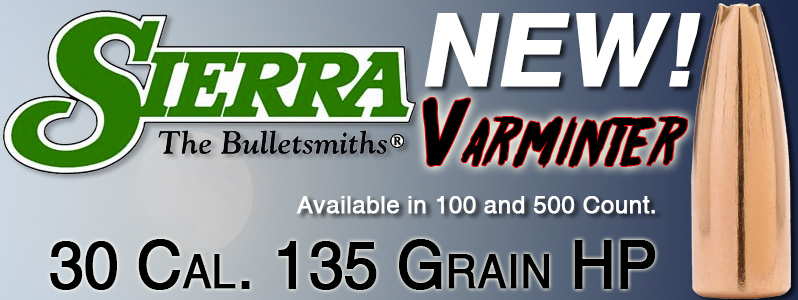 New Sierra Varminter 30 Caliber Bullets